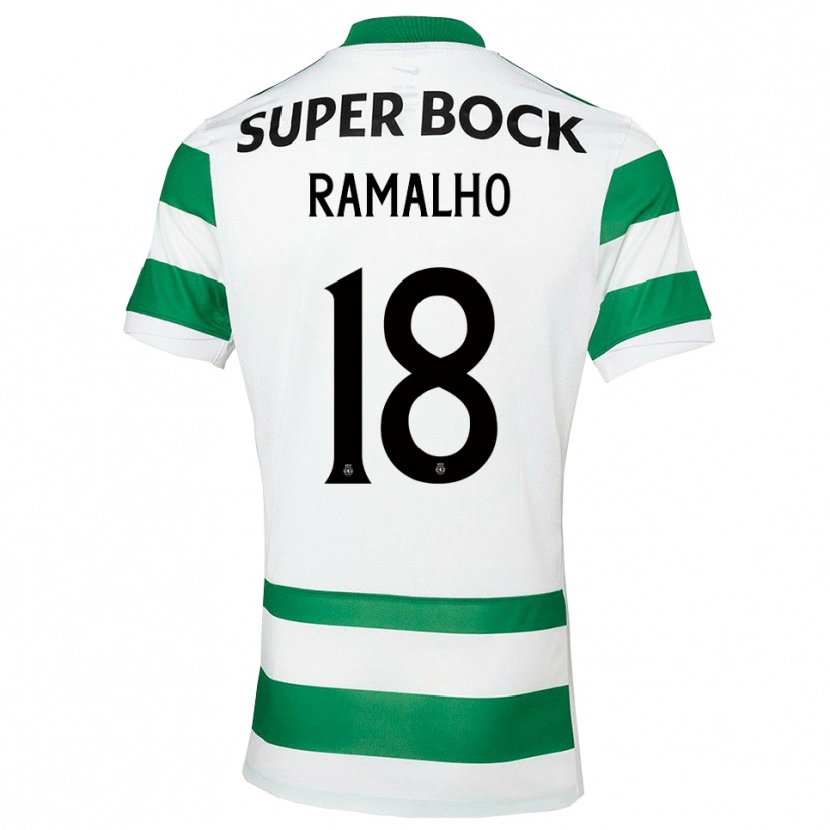 Danxen Męski Inês Filipa Ramalho Gonçalves #18 Zielono-Biały Domowa Koszulka 2025/26 Koszulki Klubowe