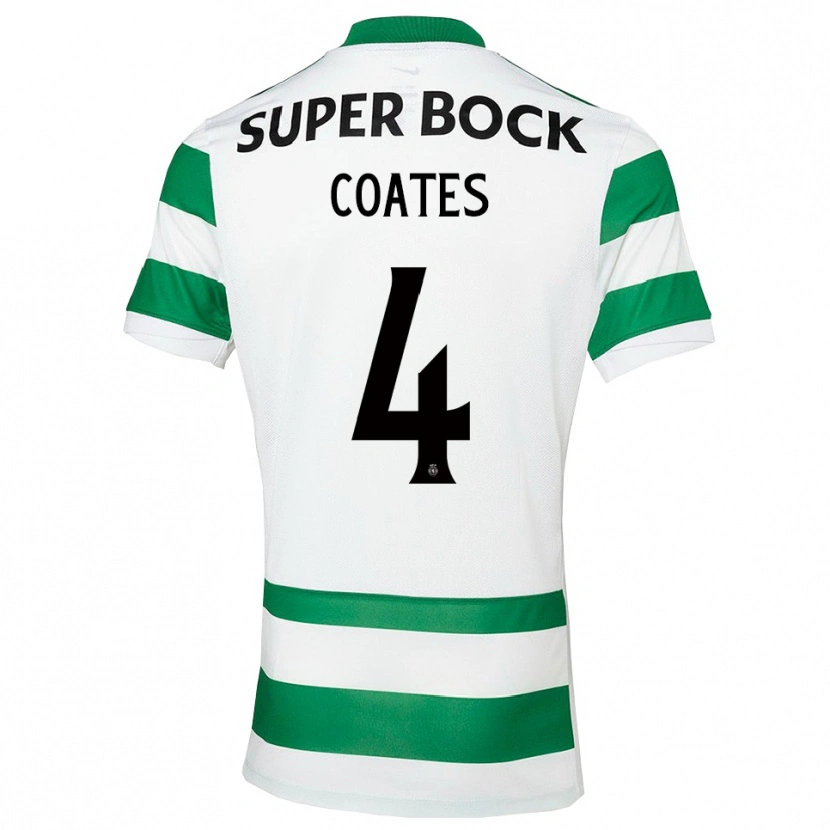 Danxen Męski Sebastian Coates #4 Zielono-Biały Domowa Koszulka 2025/26 Koszulki Klubowe