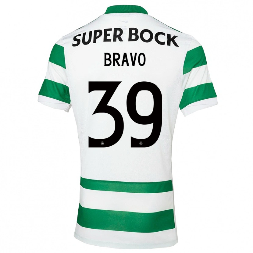 Danxen Męski Andreia Bravo #39 Zielono-Biały Domowa Koszulka 2025/26 Koszulki Klubowe