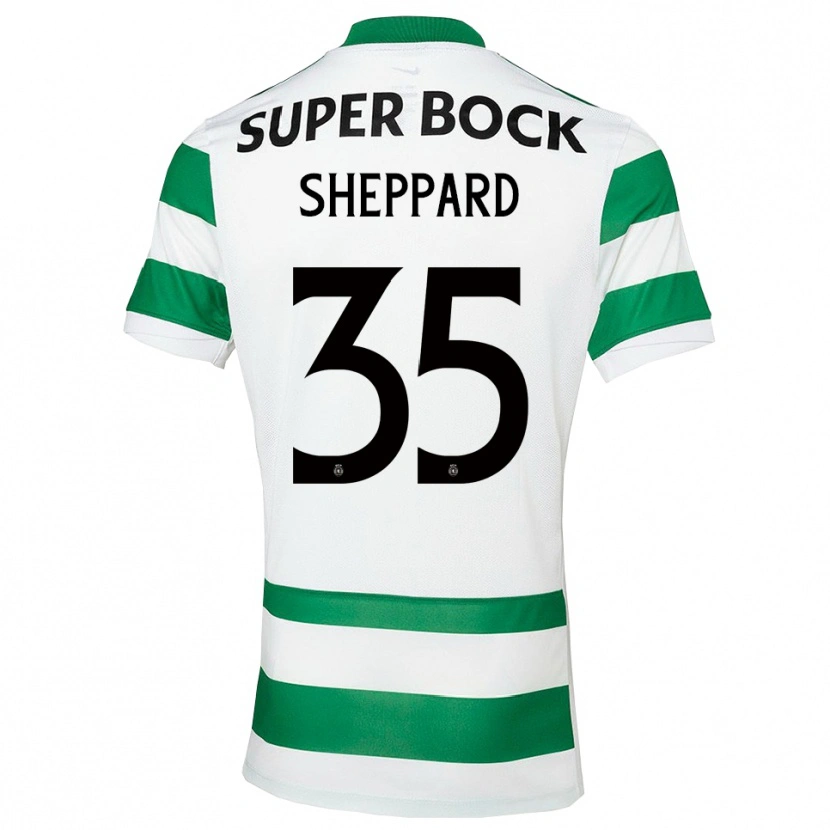 Danxen Męski Catriona Sheppard #35 Zielono-Biały Domowa Koszulka 2025/26 Koszulki Klubowe