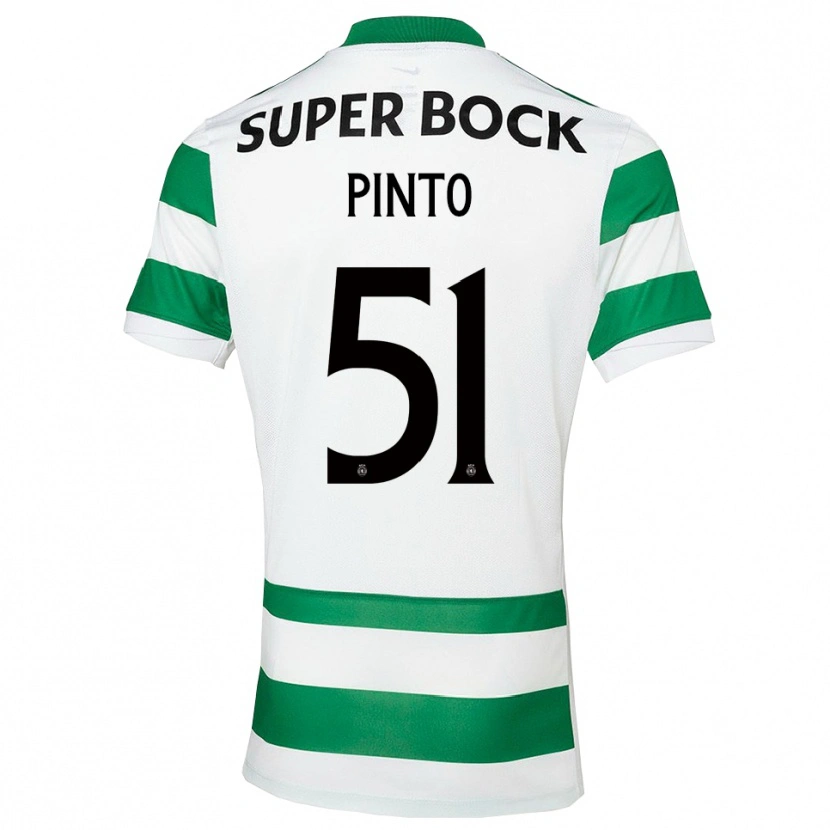 Danxen Męski Diogo Pinto #51 Zielono-Biały Domowa Koszulka 2025/26 Koszulki Klubowe