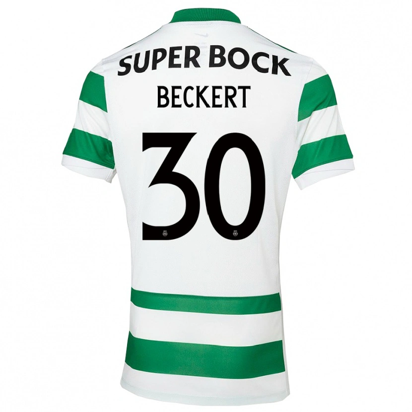 Danxen Męski Carolina Beckert #30 Zielono-Biały Domowa Koszulka 2025/26 Koszulki Klubowe