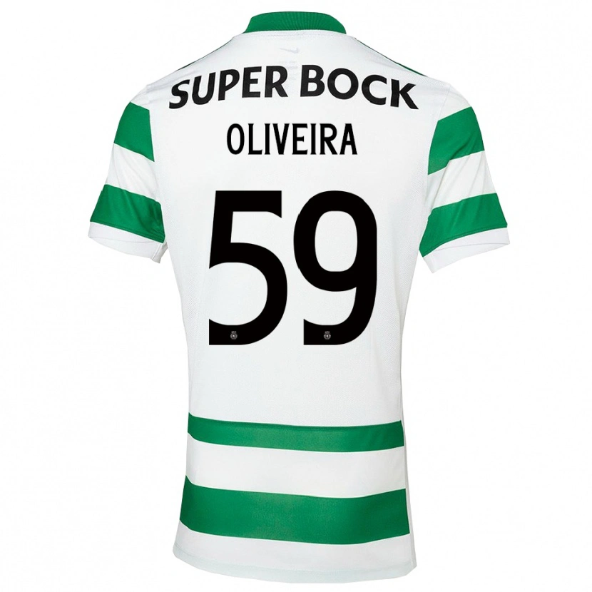 Danxen Męski Kauã Oliveira #59 Zielono-Biały Domowa Koszulka 2025/26 Koszulki Klubowe
