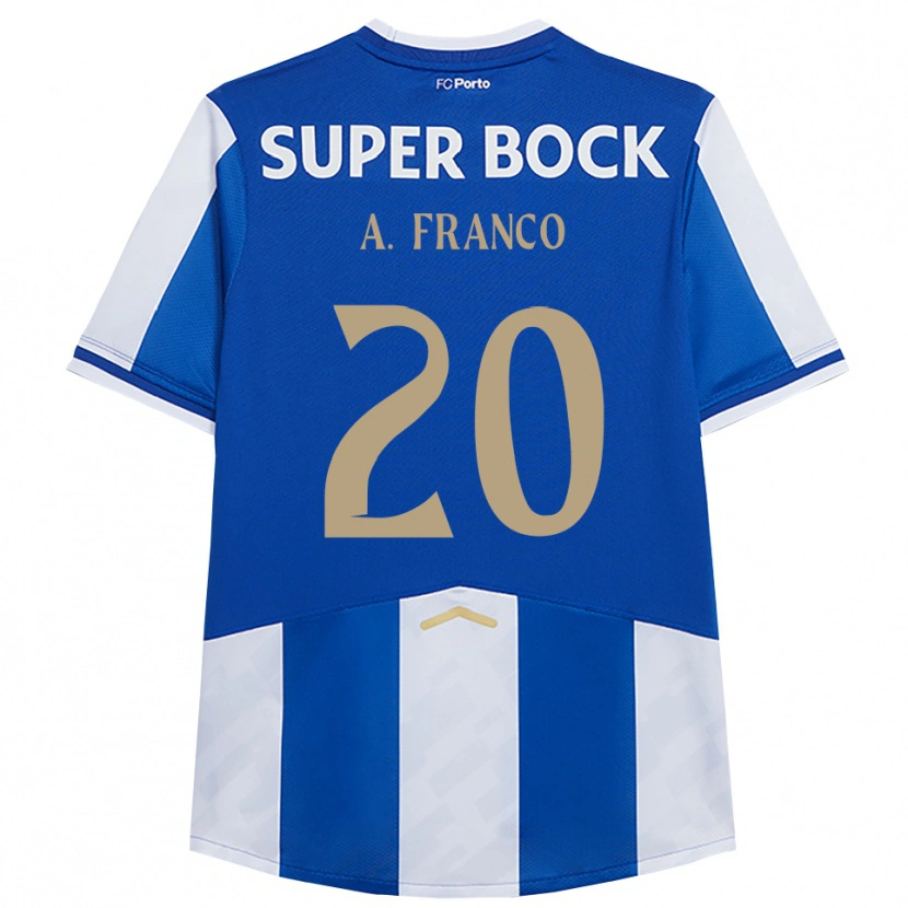 Danxen Męski André Franco #20 Niebiesko-Biały Domowa Koszulka 2025/26 Koszulki Klubowe