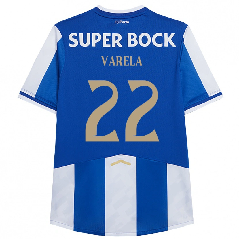 Danxen Męski Alan Varela #22 Niebiesko-Biały Domowa Koszulka 2025/26 Koszulki Klubowe