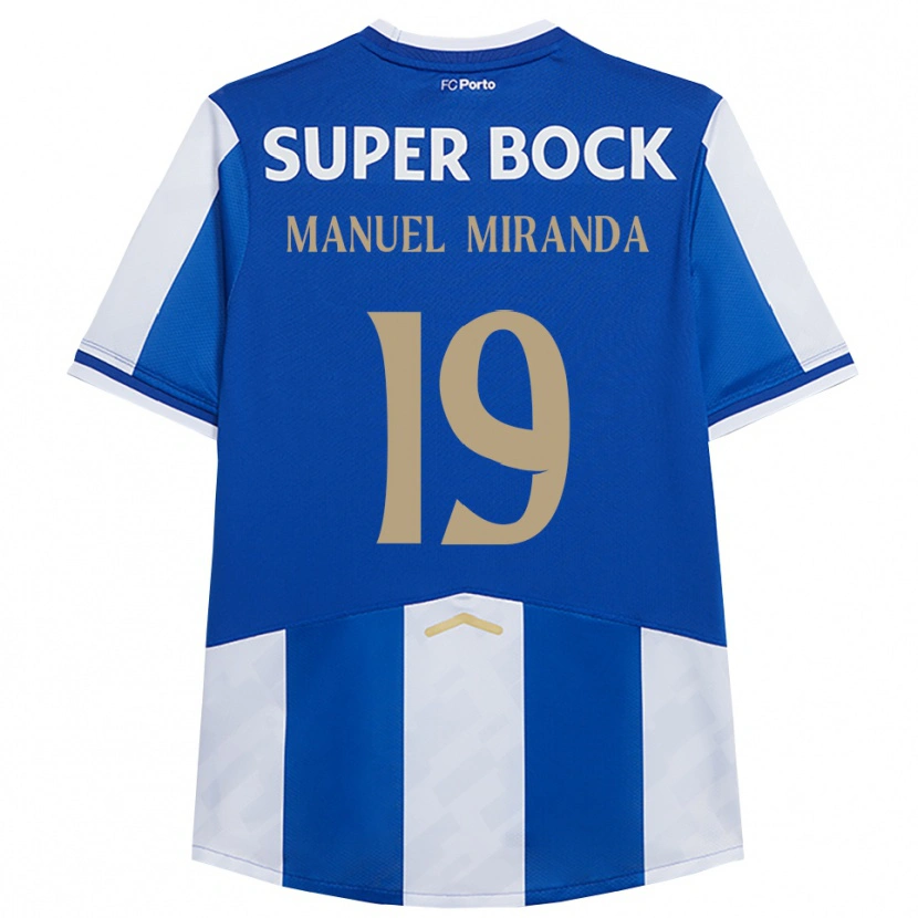 Danxen Męski Manuel Miranda #19 Niebiesko-Biały Domowa Koszulka 2025/26 Koszulki Klubowe
