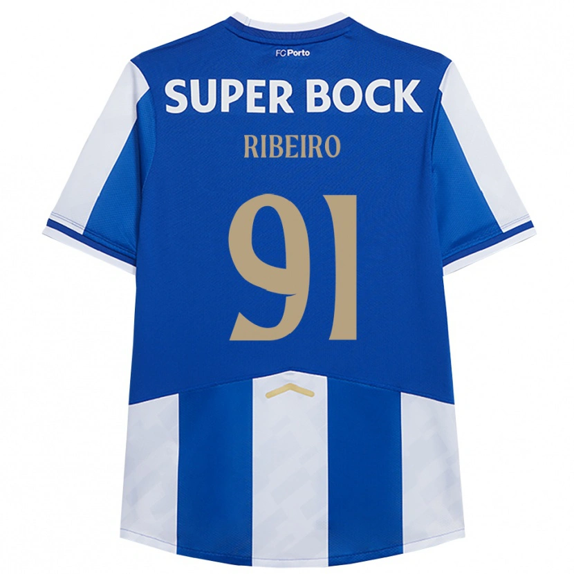 Danxen Męski Gonçalo Ribeiro #91 Niebiesko-Biały Domowa Koszulka 2025/26 Koszulki Klubowe