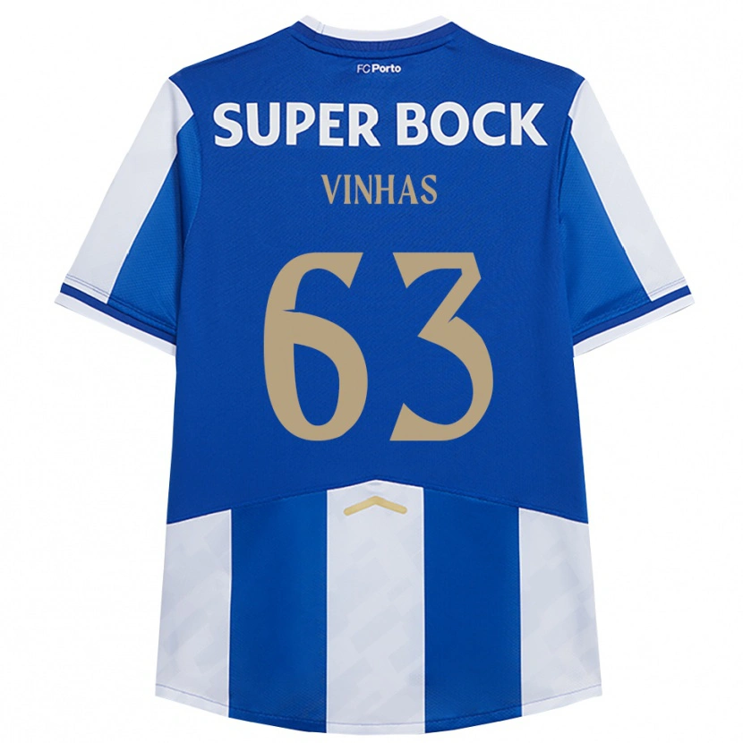Danxen Męski David Vinhas #63 Niebiesko-Biały Domowa Koszulka 2025/26 Koszulki Klubowe