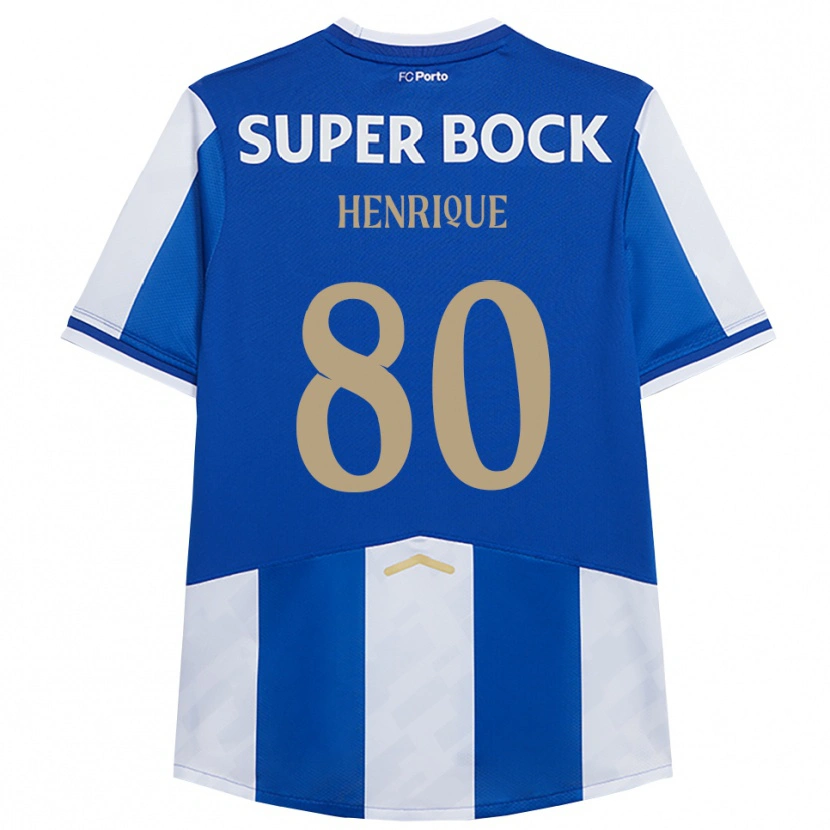 Danxen Męski Kaio Henrique #80 Niebiesko-Biały Domowa Koszulka 2025/26 Koszulki Klubowe