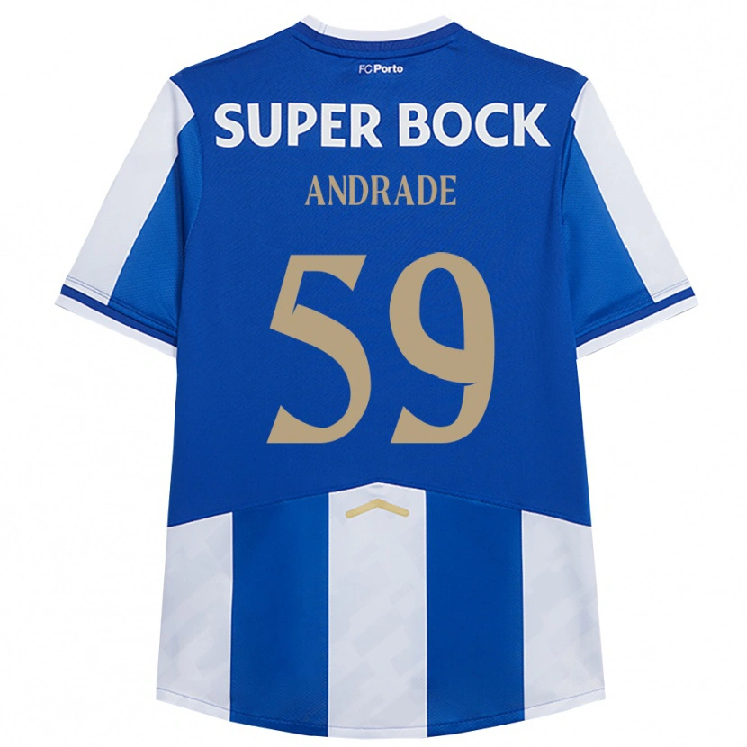 Danxen Męski Tiago Andrade #59 Niebiesko-Biały Domowa Koszulka 2025/26 Koszulki Klubowe