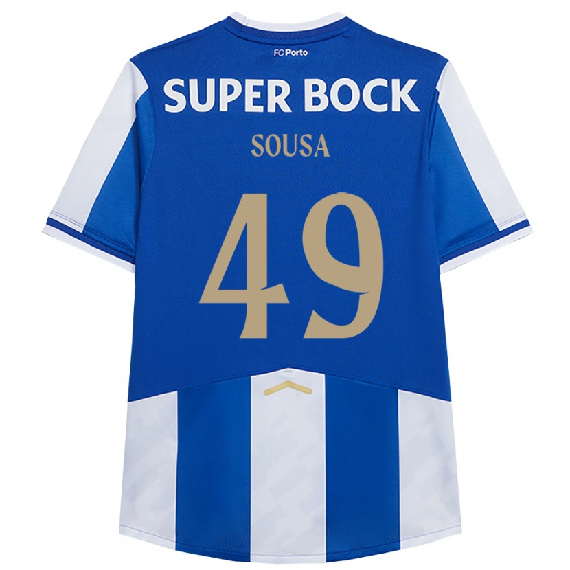 Danxen Męski Gonçalo Sousa #49 Niebiesko-Biały Domowa Koszulka 2025/26 Koszulki Klubowe