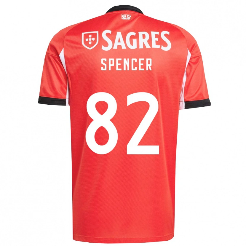 Danxen Męski Diogo Spencer #82 Czerwono-Biały Domowa Koszulka 2025/26 Koszulki Klubowe