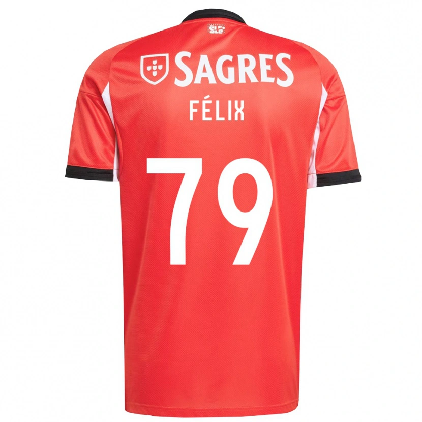 Danxen Męski Hugo Félix #79 Czerwono-Biały Domowa Koszulka 2025/26 Koszulki Klubowe