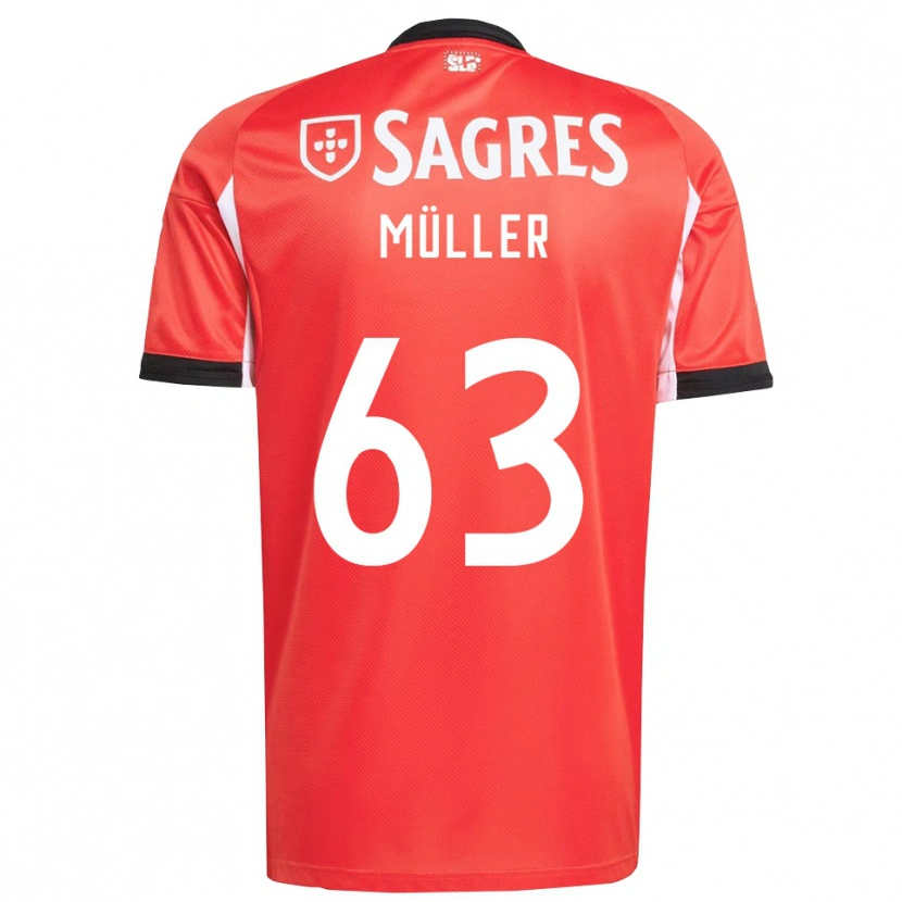 Danxen Męski José Müller #63 Czerwono-Biały Domowa Koszulka 2025/26 Koszulki Klubowe
