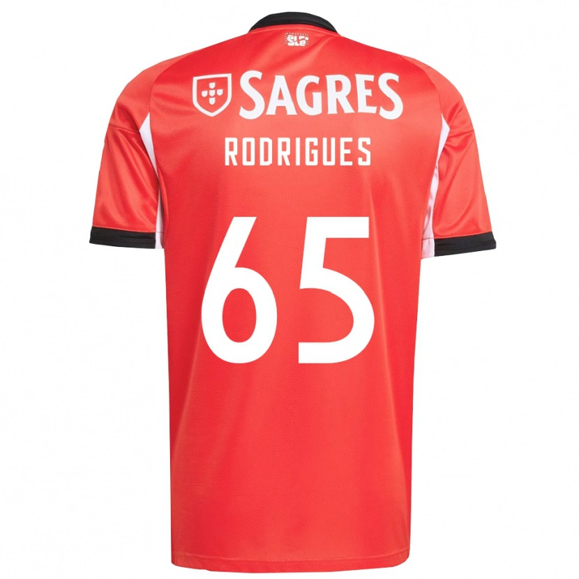Danxen Męski Rafael Rodrigues #65 Czerwono-Biały Domowa Koszulka 2025/26 Koszulki Klubowe