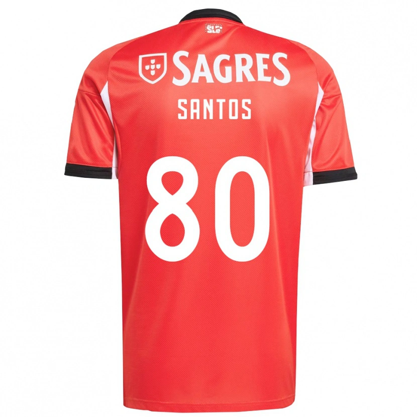 Danxen Męski Pedro Santos #80 Czerwono-Biały Domowa Koszulka 2025/26 Koszulki Klubowe