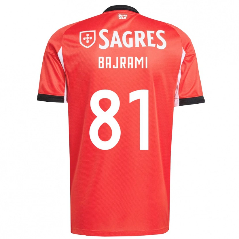 Danxen Męski Adrian Bajrami #81 Czerwono-Biały Domowa Koszulka 2025/26 Koszulki Klubowe