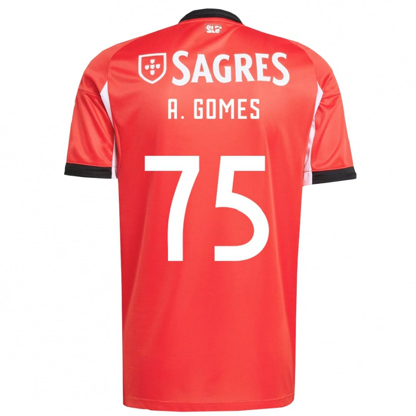 Danxen Męski André Gomes #75 Czerwono-Biały Domowa Koszulka 2025/26 Koszulki Klubowe