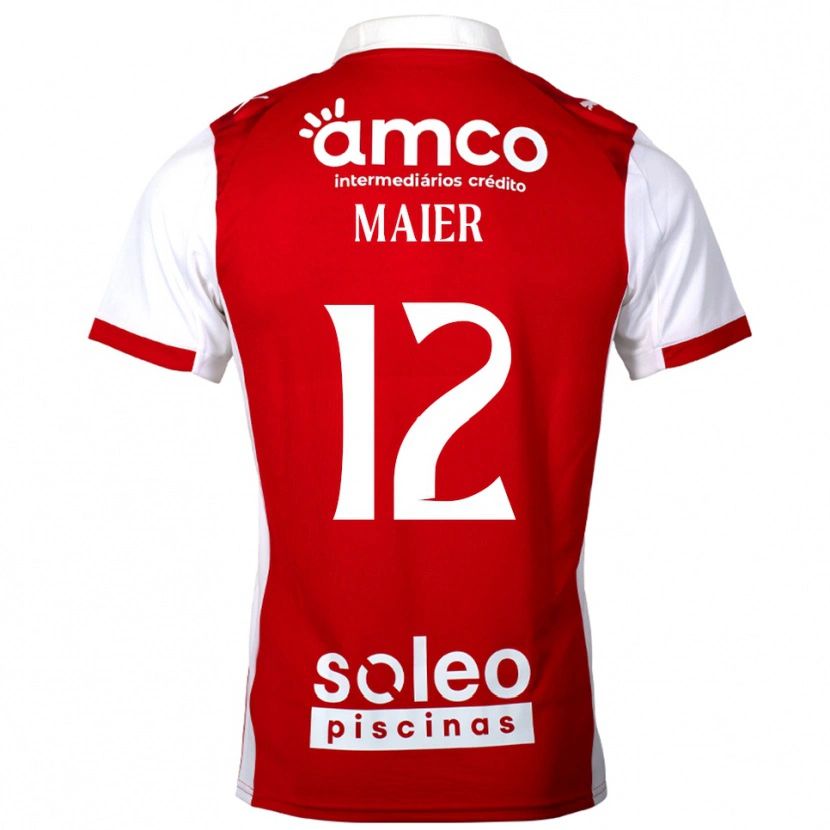 Danxen Męski Merse Maier #12 Czerwono-Biały Domowa Koszulka 2025/26 Koszulki Klubowe
