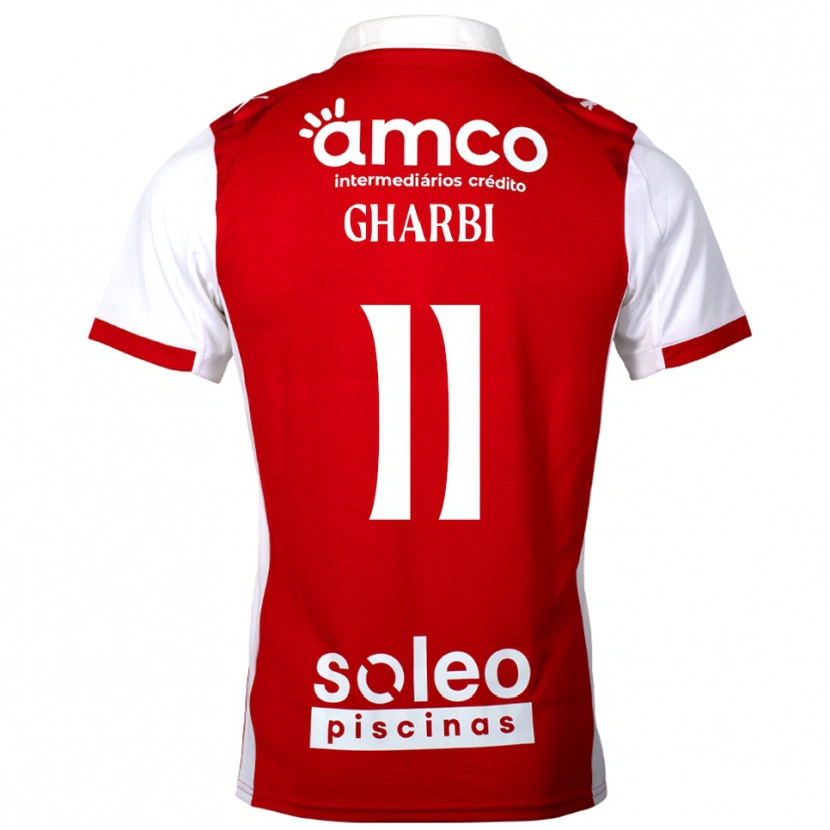 Danxen Męski Ismaël Gharbi #11 Czerwono-Biały Domowa Koszulka 2025/26 Koszulki Klubowe