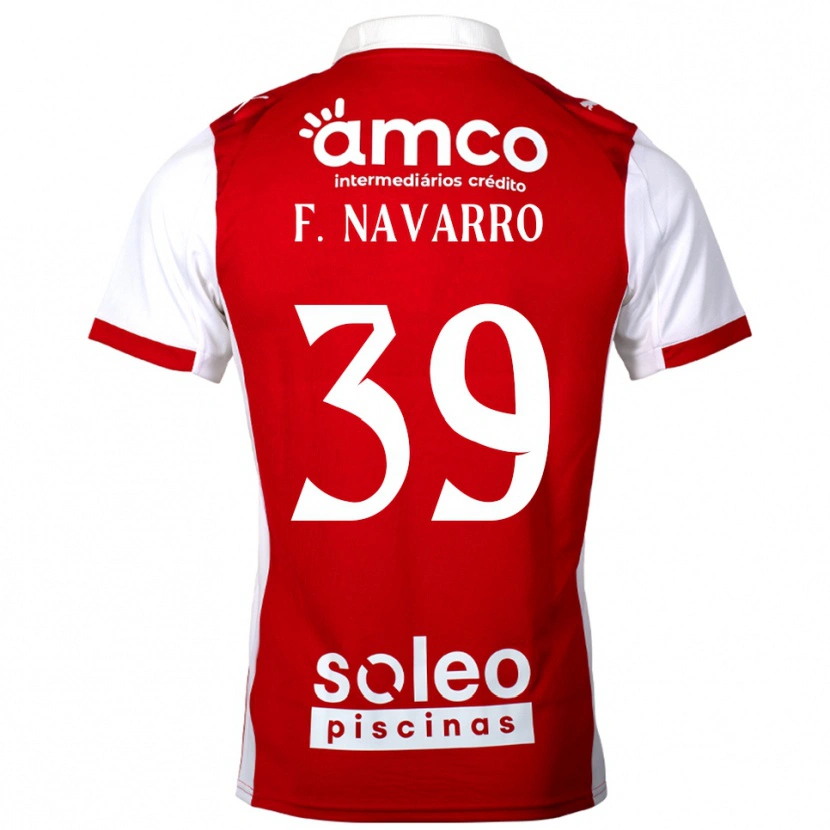 Danxen Męski Fran Navarro #39 Czerwono-Biały Domowa Koszulka 2025/26 Koszulki Klubowe
