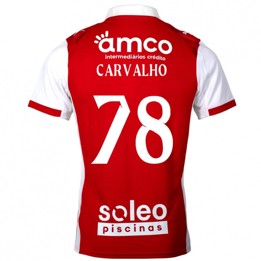 Danxen Męski João Carvalho #78 Czerwono-Biały Domowa Koszulka 2025/26 Koszulki Klubowe