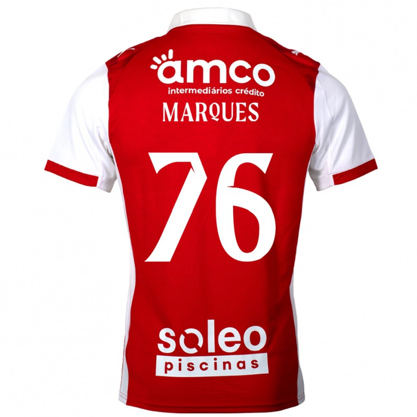 Danxen Męski Tomás Marques #76 Czerwono-Biały Domowa Koszulka 2025/26 Koszulki Klubowe