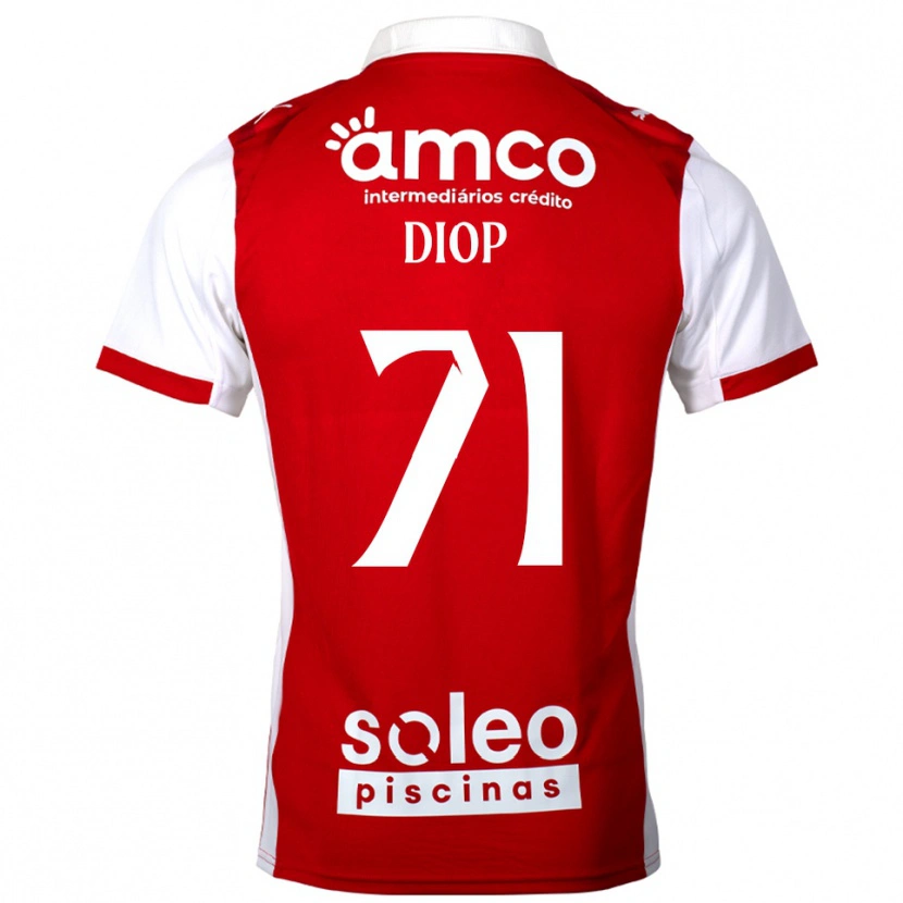Danxen Męski Mamadou Diop #71 Czerwono-Biały Domowa Koszulka 2025/26 Koszulki Klubowe