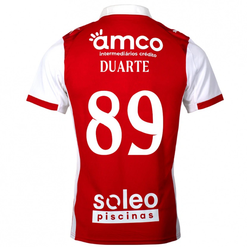 Danxen Męski Afonso Duarte #89 Czerwono-Biały Domowa Koszulka 2025/26 Koszulki Klubowe