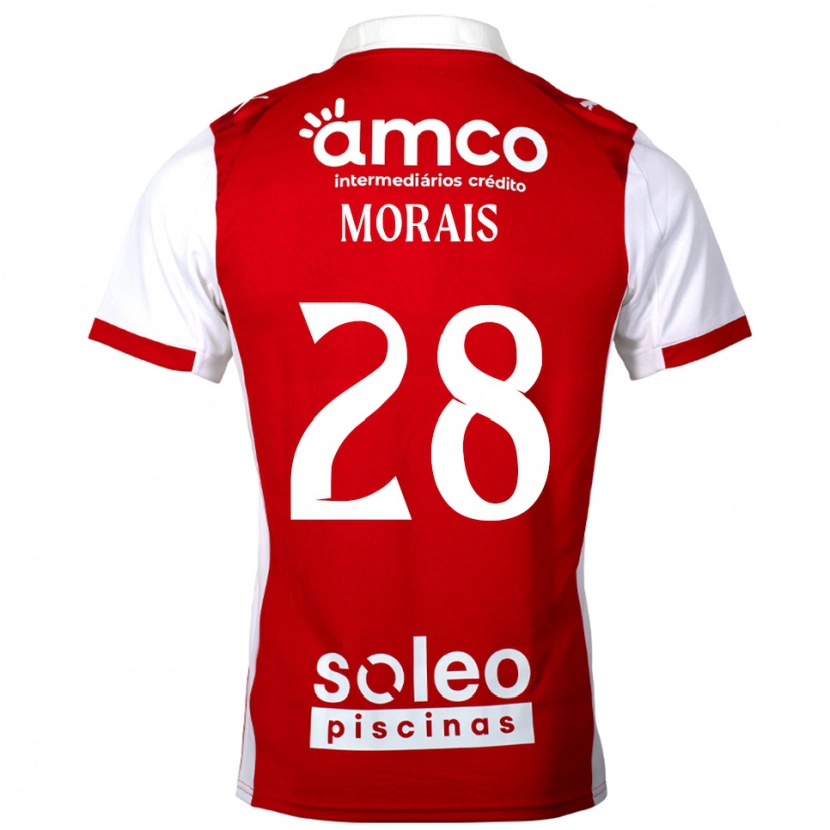 Danxen Męski Patrícia Morais #28 Czerwono-Biały Domowa Koszulka 2025/26 Koszulki Klubowe