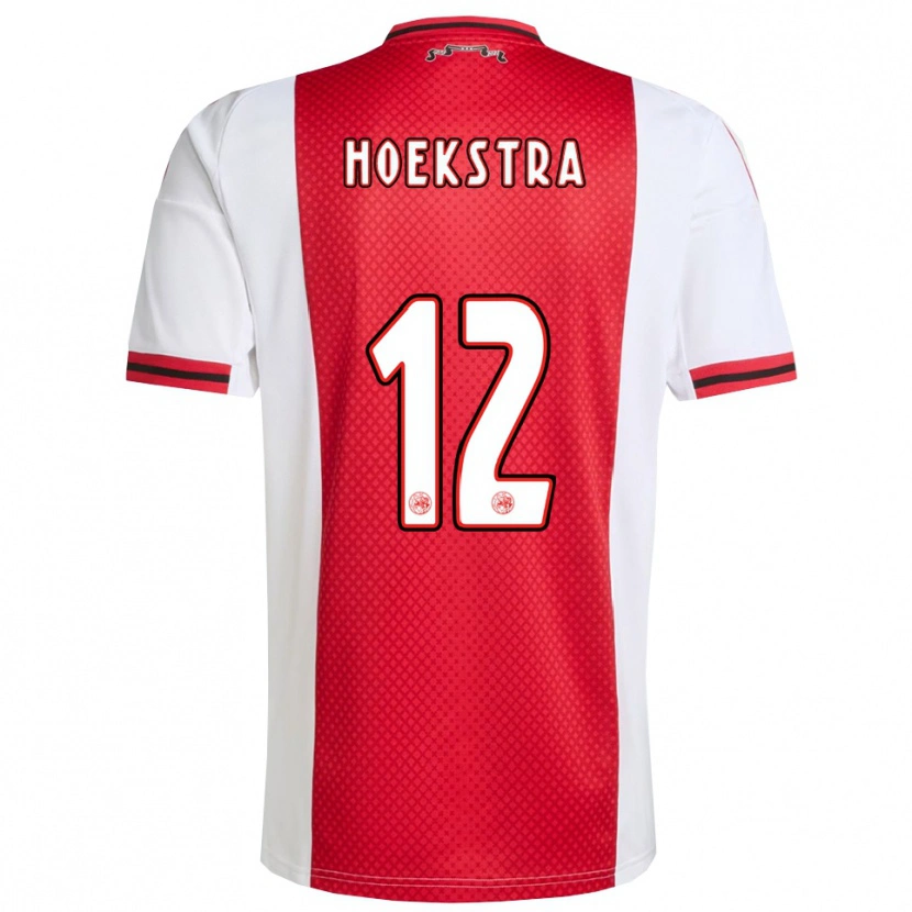Danxen Męski Isabelle Hoekstra #12 Czerwono-Biały Domowa Koszulka 2025/26 Koszulki Klubowe