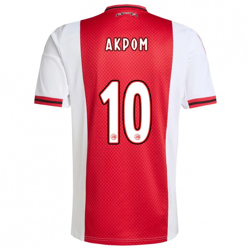 Danxen Męski Chuba Akpom #10 Czerwono-Biały Domowa Koszulka 2025/26 Koszulki Klubowe