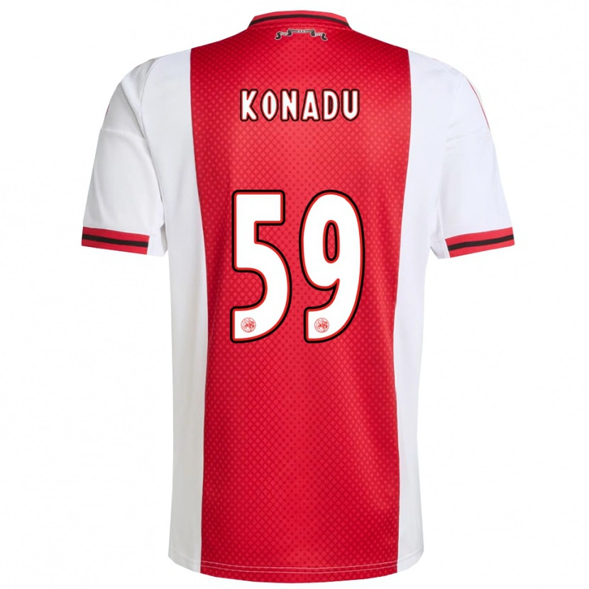 Danxen Męski Don-Angelo Konadu #59 Czerwono-Biały Domowa Koszulka 2025/26 Koszulki Klubowe