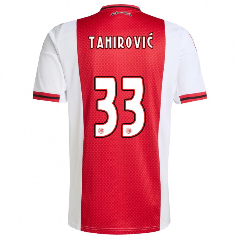 Danxen Męski Benjamin Tahirovic #33 Czerwono-Biały Domowa Koszulka 2025/26 Koszulki Klubowe