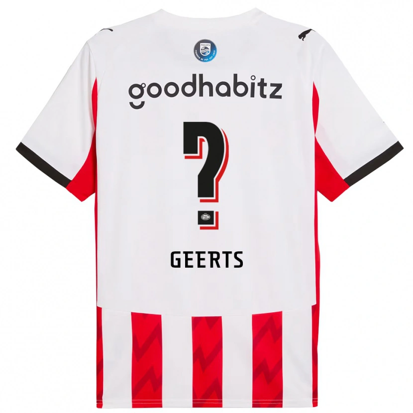 Danxen Męski Enzo Geerts #0 Czerwono-Biały Domowa Koszulka 2025/26 Koszulki Klubowe