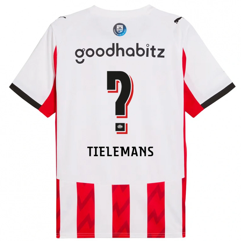 Danxen Męski Mathijs Tielemans #0 Czerwono-Biały Domowa Koszulka 2025/26 Koszulki Klubowe
