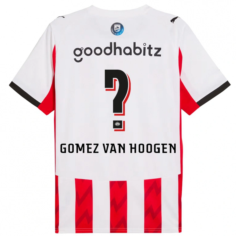 Danxen Męski Samuel Gomez Van Hoogen #0 Czerwono-Biały Domowa Koszulka 2025/26 Koszulki Klubowe