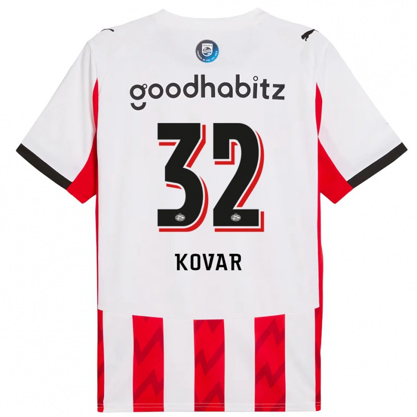 Danxen Męski Matej Kovar #32 Czerwono-Biały Domowa Koszulka 2025/26 Koszulki Klubowe