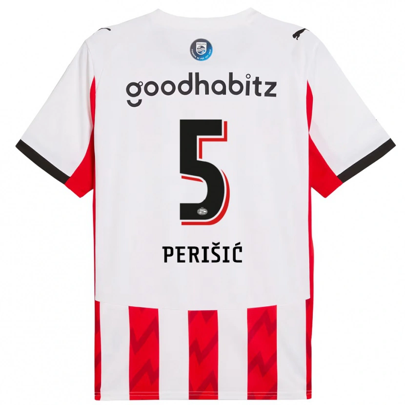 Danxen Męski Ivan Perišić #5 Czerwono-Biały Domowa Koszulka 2025/26 Koszulki Klubowe