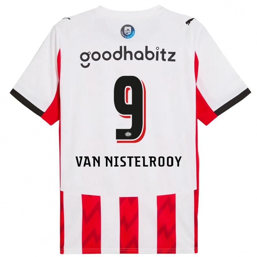 Danxen Męski Liam Van Nistelrooy #9 Czerwono-Biały Domowa Koszulka 2025/26 Koszulki Klubowe
