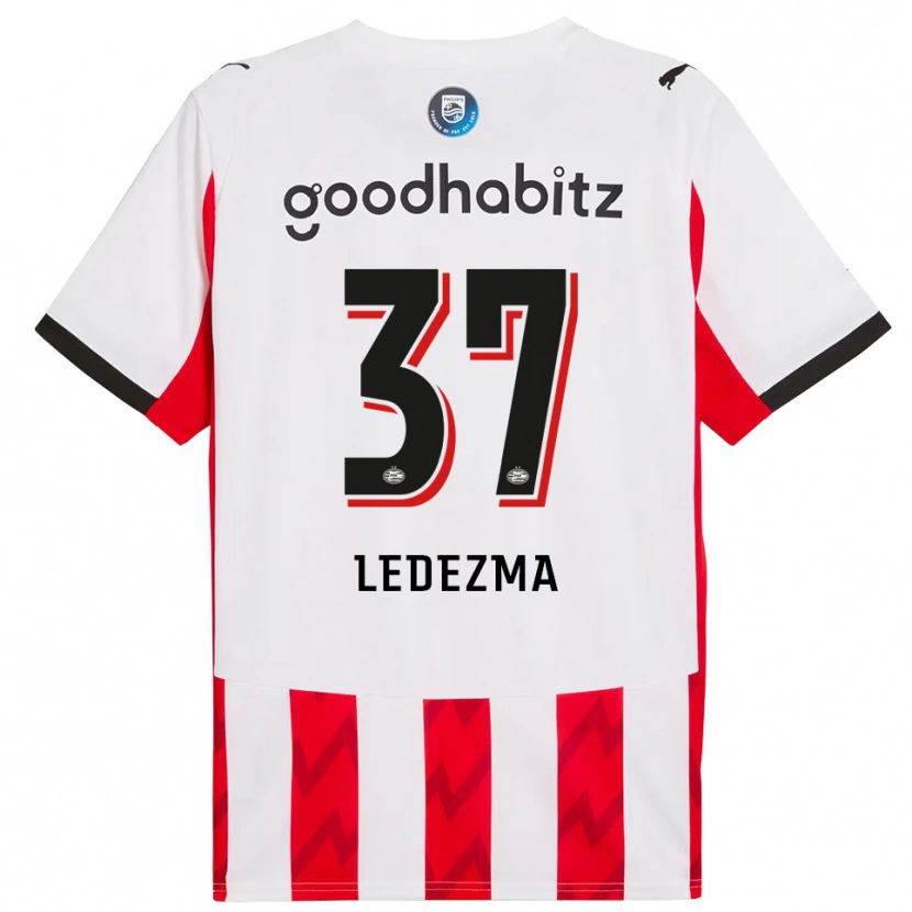Danxen Męski Richard Ledezma #37 Czerwono-Biały Domowa Koszulka 2025/26 Koszulki Klubowe