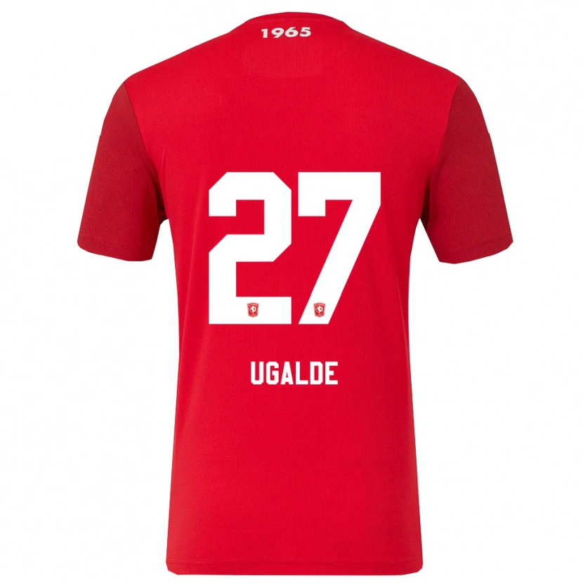 Danxen Męski Manfred Ugalde #27 Czerwono-Biały Domowa Koszulka 2025/26 Koszulki Klubowe