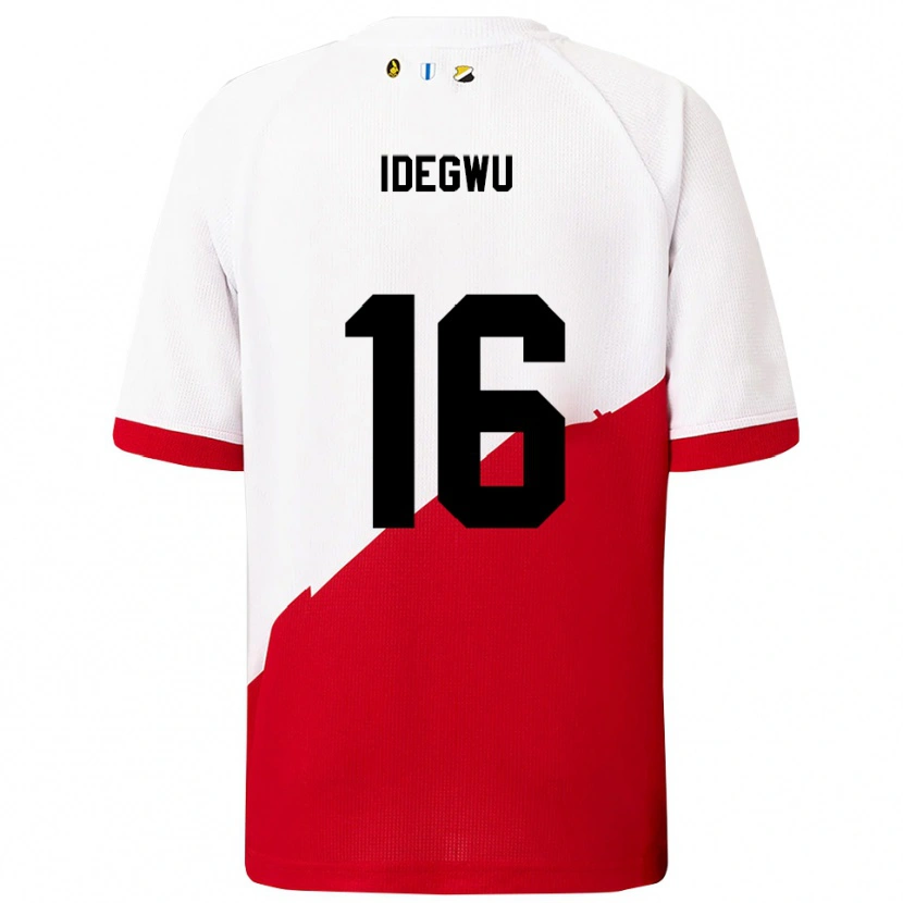 Danxen Męski Kelechi Idegwu #16 Biało-Czerwony Domowa Koszulka 2025/26 Koszulki Klubowe