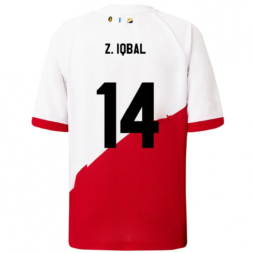Danxen Męski Zidane Iqbal #14 Biało-Czerwony Domowa Koszulka 2025/26 Koszulki Klubowe