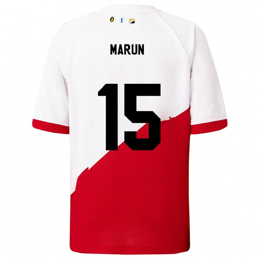 Danxen Męski Pedro Marun #15 Biało-Czerwony Domowa Koszulka 2025/26 Koszulki Klubowe