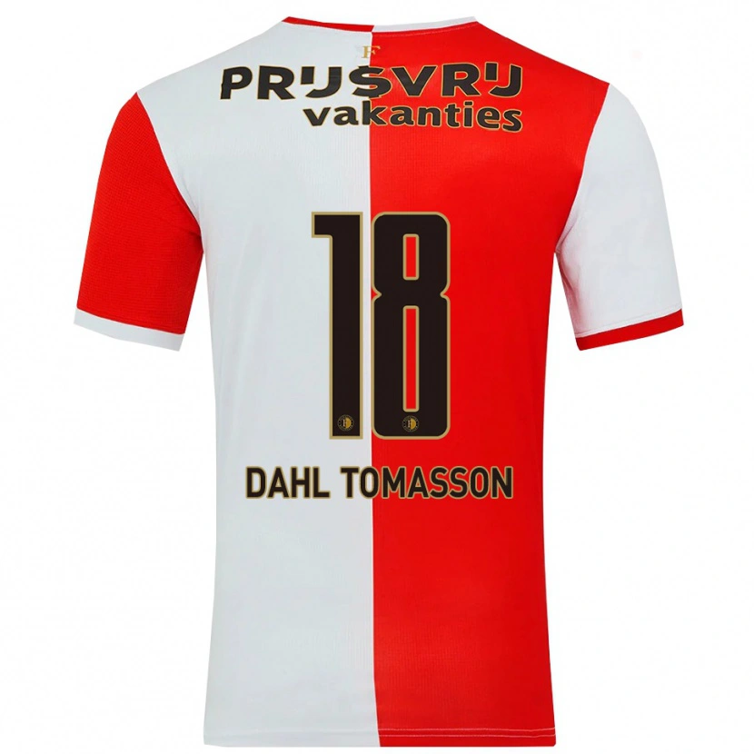 Danxen Męski Luca Dahl Tomasson #18 Czerwono-Biały Domowa Koszulka 2025/26 Koszulki Klubowe