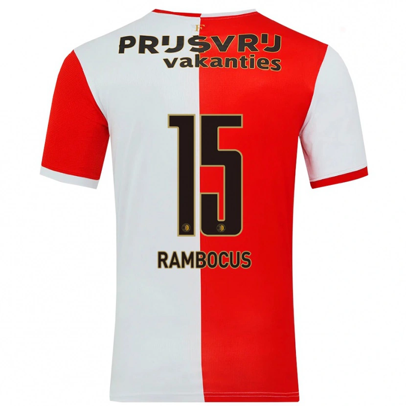Danxen Męski Diego Rambocus #15 Czerwono-Biały Domowa Koszulka 2025/26 Koszulki Klubowe