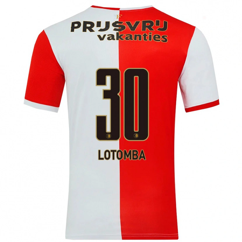 Danxen Męski Jordan Lotomba #30 Czerwono-Biały Domowa Koszulka 2025/26 Koszulki Klubowe