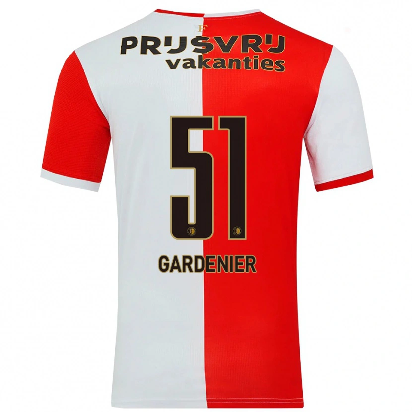 Danxen Męski Lucas Gardenier #51 Czerwono-Biały Domowa Koszulka 2025/26 Koszulki Klubowe