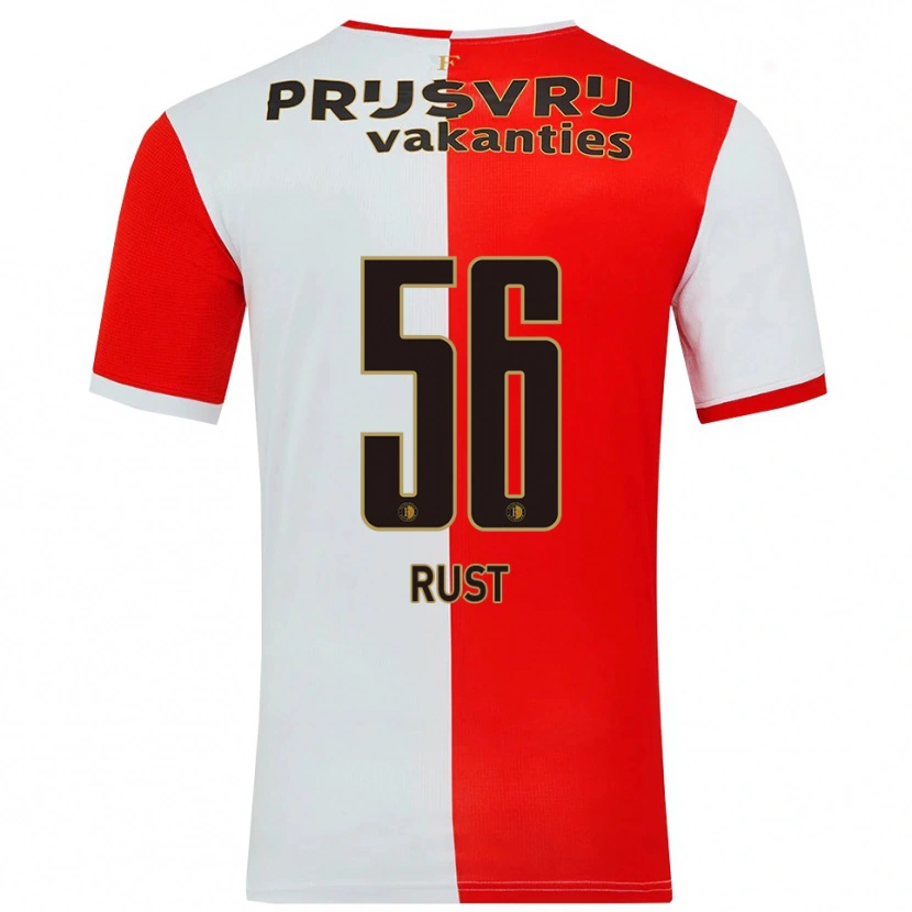 Danxen Męski Fabiano Rust #56 Czerwono-Biały Domowa Koszulka 2025/26 Koszulki Klubowe
